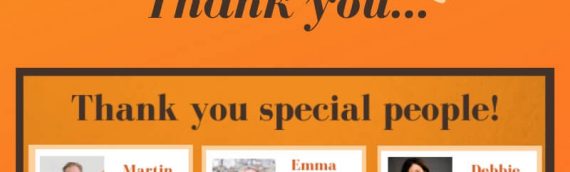 A special thank you…